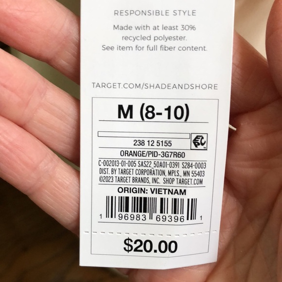 New Shade and Shore 2 piece bikini.  Size 34D top & M(8-10) bottoms. Floral. - Picture 10 of 16